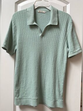 Marine Layer Zig Zag Rib Sweater Polo